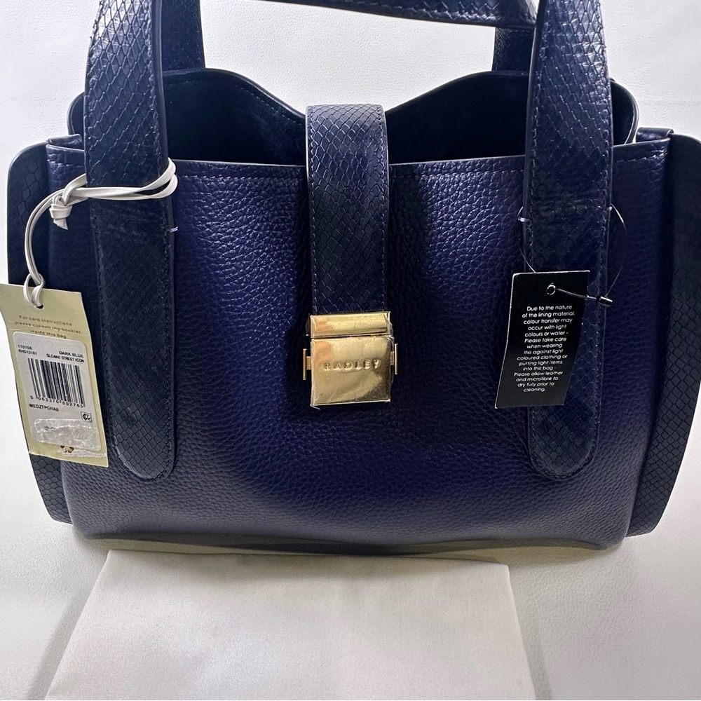 **SOLD ON ANOTHER PLATFORM**NEW RADLEY LONDON ICON TOP HANDLE SHOULDER BAG BLUE - Picture 14 of 15